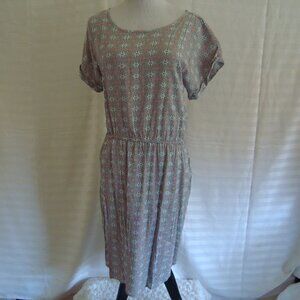 NWT Piphany Davenport Dress Gray Orange White Lite Weight sz Small